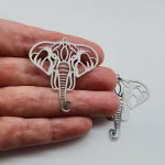 Filigree Elephant Charm pack of 2