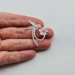 Filigree Hummingbird Flower Charm pack of 2