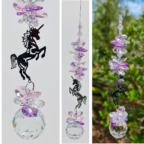 unicorn suncatcher pink and lavender gnc