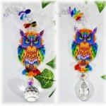 chakra owl suncatcher large and small
