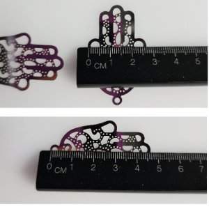 hamsa hand stainless steel charms size