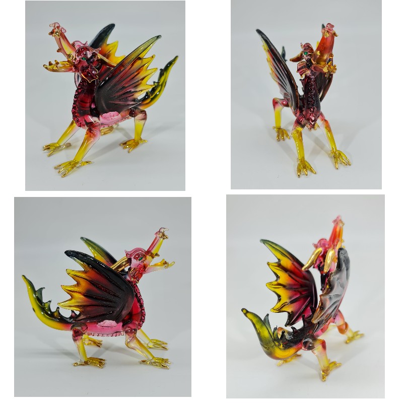 dragon red black figurine 2