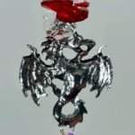 pewter dragon suncatcher back view