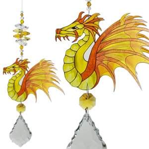 dragon suncatcher yellow starflake