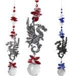 large pewter dragon suncatcher