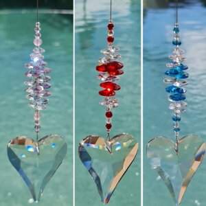 70mm heart suncatchers