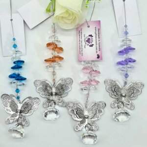 petite silver butterfly suncatchers