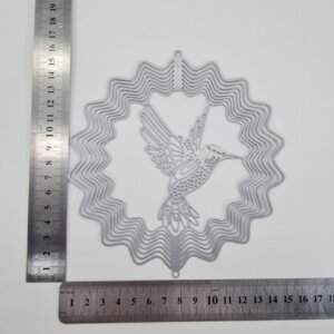 Large hanging frame hummingbird spinner with measurements
