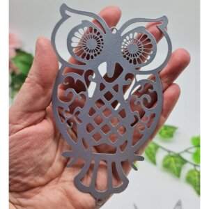 Large hanging frame owl 14cm