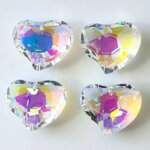 36mm twist heart crystals abclear