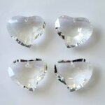 36mm twist heart crystals clear