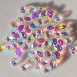 clear ab octagons 1hole