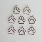 paw print dog cat charms pack of 8