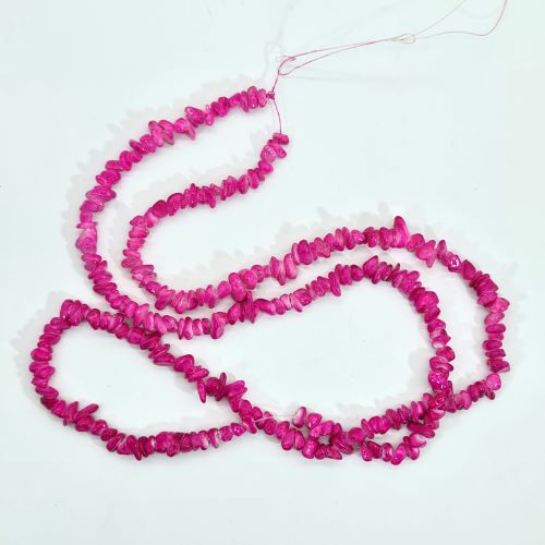 hot pink shell chip beads hot pink shell chip beads