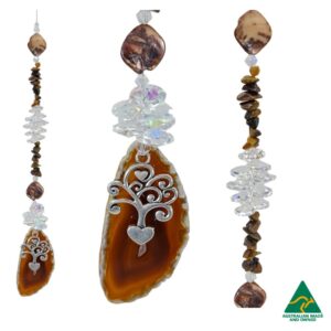 agate tigers eye tree of life suncatcher
