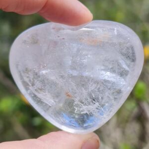 clear quartz heart