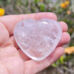 clear quartz heart
