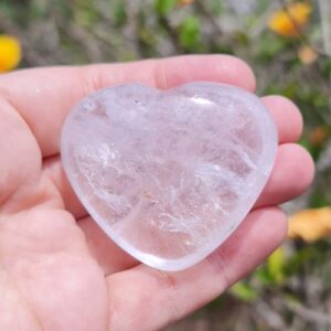 clear quartz heart