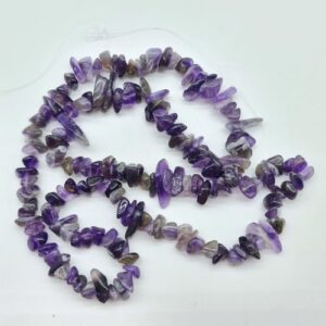 Large amethyst gem chip beads
