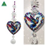 colorful hummingbird crystal suncatcher gift