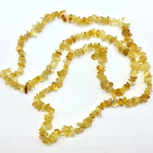 citrine gemchip beads 80cm citrine gemchip beads 80cm
