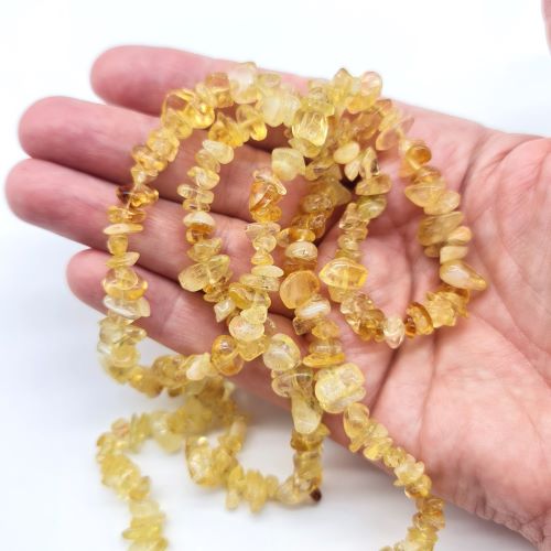 citrine gem chip beads 80cm citrine gem chip beads 80cm