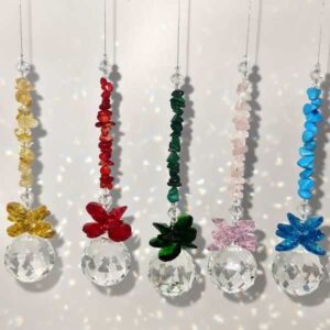 gemstone crystal ball suncatchers